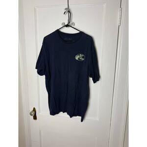 Vintage Bass Pro Shops Navy Blue American Flag Graphic T-shirt Men's XL